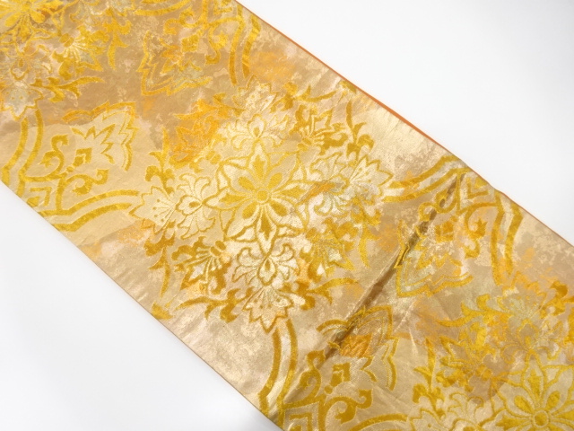 アンティーク　華紋織り出し袋帯（着用可）